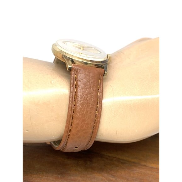 Wittnauer Men's Watch 108A Vintage 60'S Swiss Hand Wind 11WSG 32mm Leather Strap - Picture 13 of 15